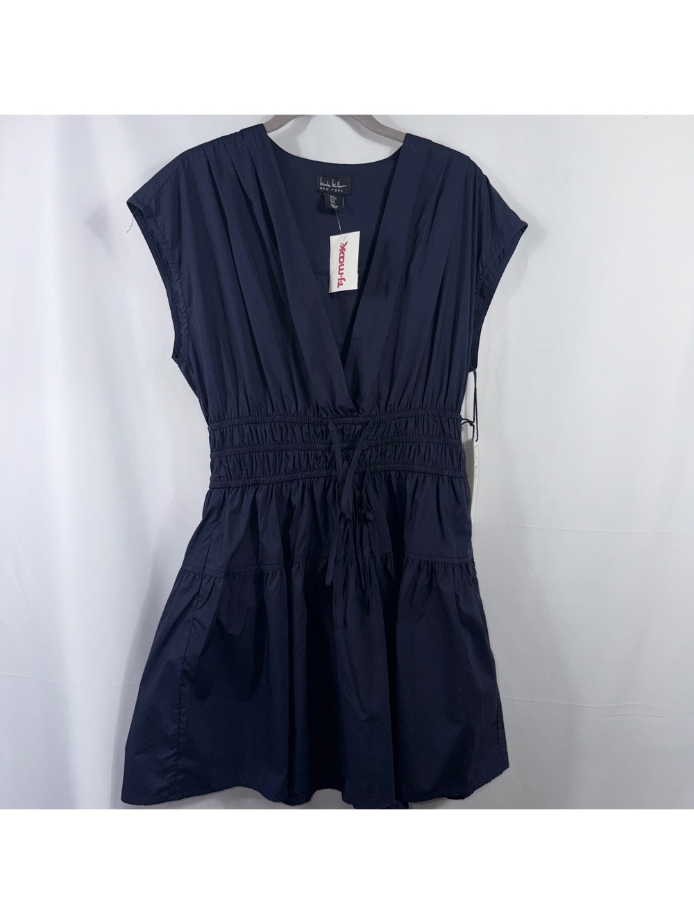 Nicole Miller New York Navy Tiered Dress Small NWT